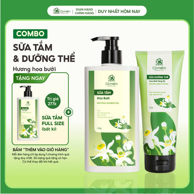 Bộ Sữa Tắm Sữa Dưỡng Thể Thiên Nhiên Cỏ Mềm