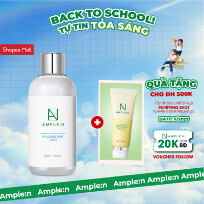 Nước Hoa Hồng Siêu Cấp Ẩm AMPLE:N Hyaluron Shot Toner