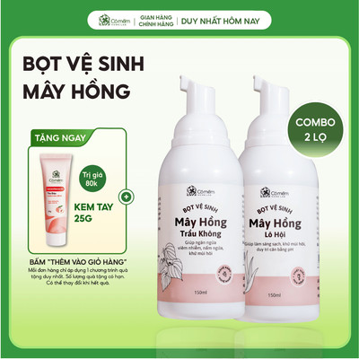 Combo 2 Bọt vệ sinh phụ nữ Mây Hồng Chiết Xuất Thiên Nhiên Cỏ Mềm
