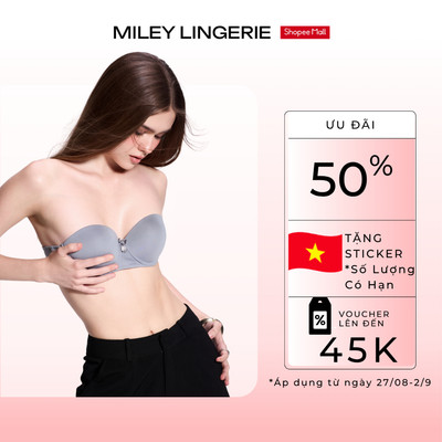 [LIVE] Áo Lót Thun Lạnh Cúp Ngang Miley Lingerie, Tháo Dây Linh Hoạt, Chống Tuột Diện Đầm Hở Vai