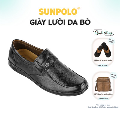 [ Xả kho ] Giày lười nam Da bò SUNPOLO đi làm công sở, đi chơi - SUS508