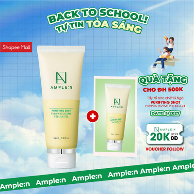 Tẩy Tế Bào Chết Bí Ngô AMPLE:N Purifying Shot Pumpkin Enzyme Peeling Gel 100ML