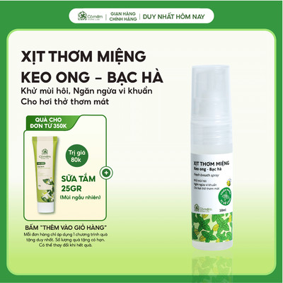 Xịt Thơm Miệng Vị Bạc Hà Cho Hơi Thở Thơm Mát Cỏ Mềm 10ml