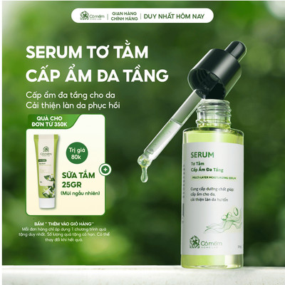 Serum Dưỡng Ẩm Da Mặt Cấp Ẩm Đa Tầng Tơ Tằm Với HA B5 Creamide Betaglucan Cỏ Mềm 30ml