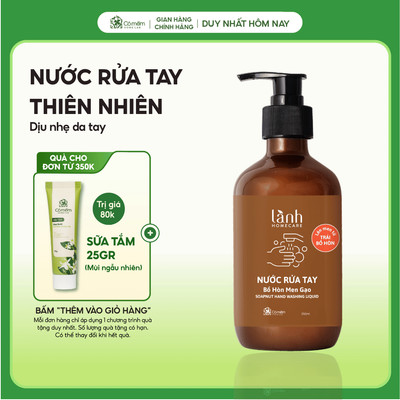 Nước Rửa Tay Thiên Nhiên Bảo Vệ Dưỡng Ẩm Da Tay Lành Homecare Cỏ Mềm 350ml
