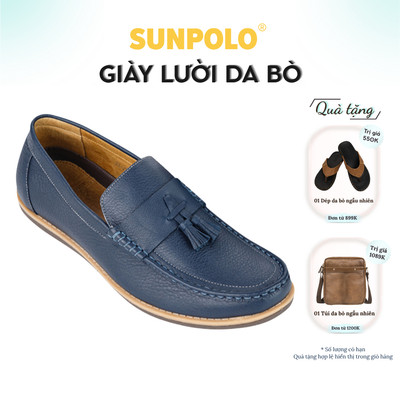 [ Xả kho ] Giày lười nam Da bò SUNPOLO đi làm công sở đi chơi KT2581