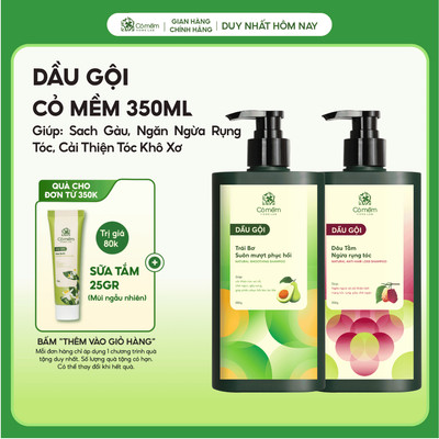 Dầu Gội Sach Gàu, Ngăn Ngừa Rụng Tóc, Cải Thiện Tóc Khô Xơ Gãy Rụng Chẻ Ngọn Cỏ Mềm 350ml