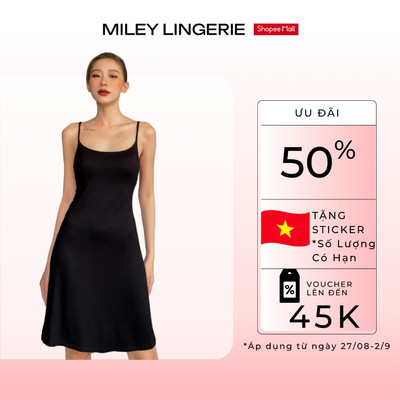 Đầm Mặc Nhà Hai Dây Miley Lingerie Cao Cấp Modal Comfort DDS02