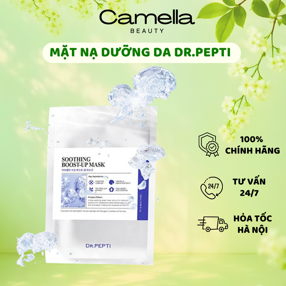 Mặt nạ Dr.pepti Soothing Boost Up cấp ẩm 25ml - Camella Beauty