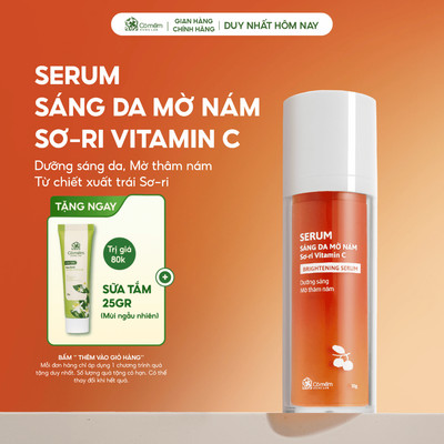 Serum Vitamin C Giúp Sáng Da Mờ Vết Nám Tàn Nhang Dưỡng Da Chiết Xuất Sơ Ri Cỏ Mềm 30gr