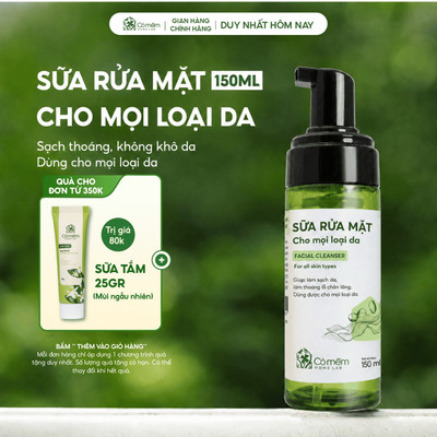 Sữa Rửa Mặt Tạo Bọt Cho Mọi Loại Da Dưỡng Ẩm Làm Sạch Sâu Cỏ Mềm 150ml