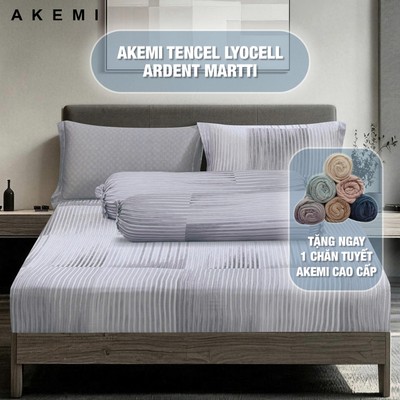 Bộ Ga Gối 5 món  Akemi  TENCEL™ Lyocell Ardent 900TC Cao Cấp – Mềm Mát