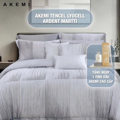 Bộ ga vỏ gối 6 món Akemi Tencel Lyocell Ardent kèm chăn chần bông