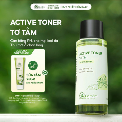 Active Toner Tơ Tằm Dưỡng Ẩm Cho Da Cỏ Mềm 150ml