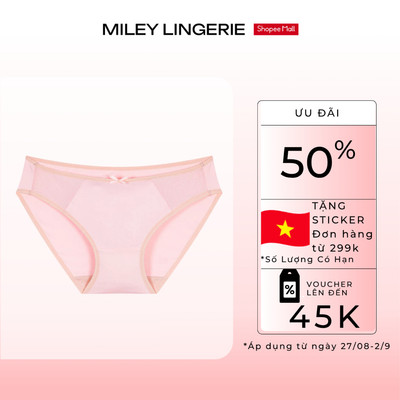 Quần Lót Nữ Thun Lạnh Miley Lingerie, Sợi Microfiber Cao Cấp, Viền Ren Kháng Khuẩn BMS1201