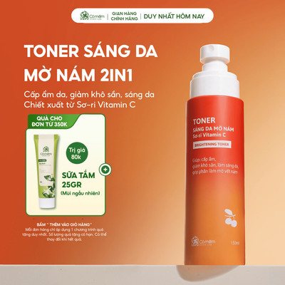 Toner Sáng Da Mờ Nám Tàn Nhang Vitamin C Chiết Xuất Sơ Ri Cỏ Mềm 150ml