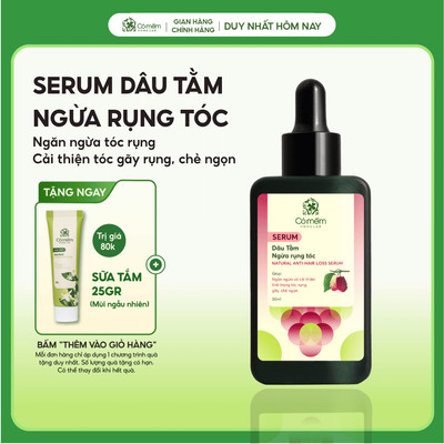 Serum Dâu Tằm Ngừa Rụng Tóc Hỗ Trợ Mọc Tóc Cải Thiện Gãy Rụng Hư Tổn ChoTóc Dày Mượt Cỏ Mềm 30ml