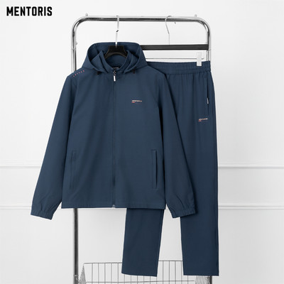 Bộ Đồ Gió Nam MENTORIS 2 Lớp Cao Cấp, Co Giãn Linh Hoạt, Form Thể Thao, Mũ Trùm Tháo Rời MCBG26W001