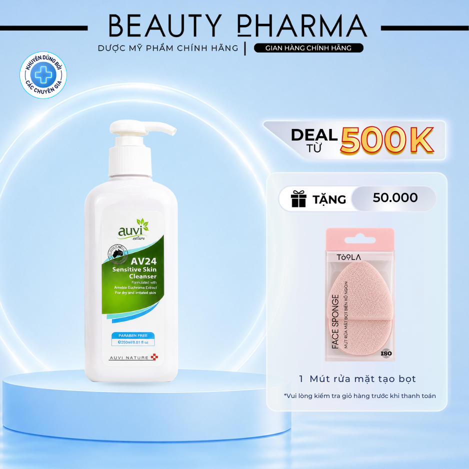 [DATE MỚI-CHÍNH HÃNG DA LIỄU] Sữa tắm Auvi AV24 Nature Sensitive Skin Cleanser cho da khô và cơ địa 