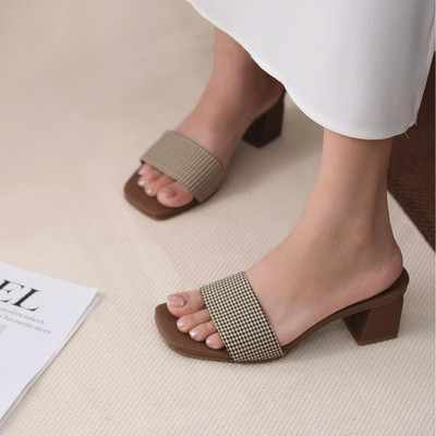 Giày guốc nữ MYSS quai ngang bản nhỏ 5 cm thời trang - SU127