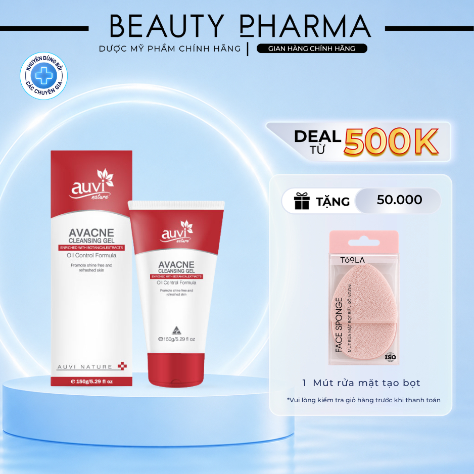 [DATE MỚI-CHÍNH HÃNG] AVACNE CLEANSING GEL AUVI NATURE – Sữa rửa mặt làm sạch, giảm nhờn mụn và se k