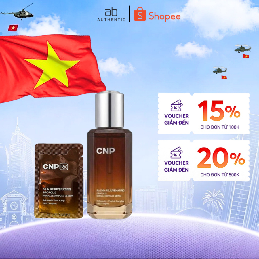 [Top 1 bán chạy]Combo 10 Gói Sample Tinh chất keo ong CNP Rx Skin Rejuvenating serum trẻ hóa da - AB Authentic