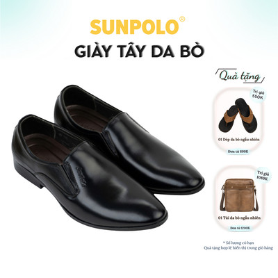 [ Xả kho ] Giày tây nam Da bò SUNPOLO giày đi làm văn phòng, công sở S500DN
