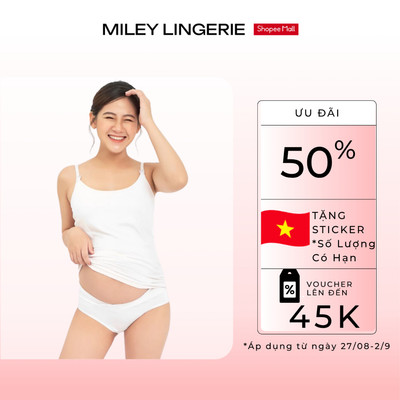 [MUA 2 GIẢM 10% ] Quần Lót Bầu Cạp Chéo Miley Lingerie Vải Sợi Thiên Nhiên Cao Cấp Kháng Khuẩn Bamboo PRB0200