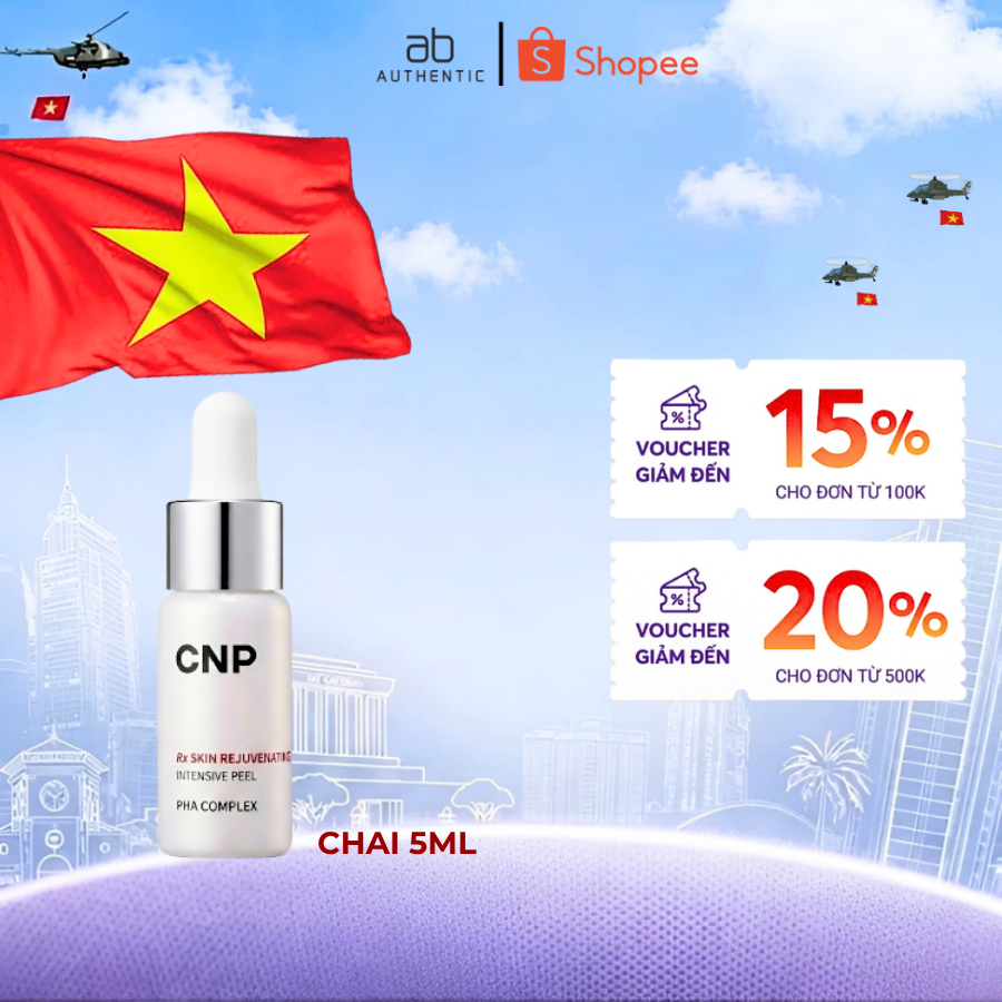 [Top 1 bán chạy] Lọ Peel tẩy da chết tái tạo da chuyên sâu CNP Rx Skin Rejuvenating Intensive Peel 5ml - AB Authentic