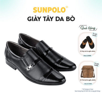 [ Xả kho ] Giày tây nam Da bò SUNPOLO giày đi làm văn phòng, công sở SUS301D
