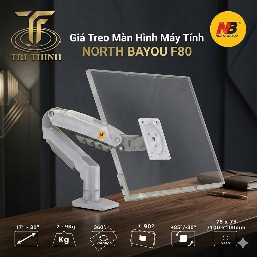 Giá đỡ màn hình North Bayou NB  F80 - Hỗ trợ 17 - 30 inch Trắng
