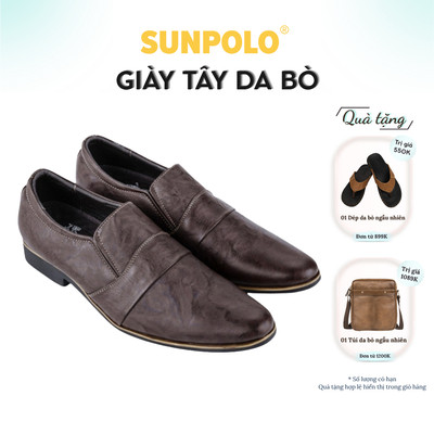 [ Xả kho ] Giày tây nam Da bò SUNPOLO giày đi làm văn phòng, công sở SUS249DN
