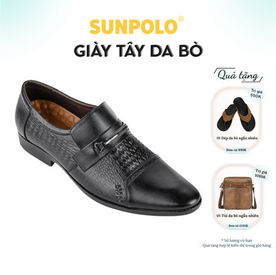 [Xả kho lẻ size] Giày tây nam Da bò SUNPOLO giày đi làm văn phòng, công sở SUS502D