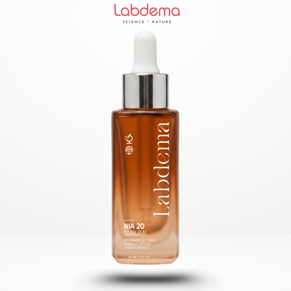 Serum Nia 20 Sublime (30ml) - Labdema - Niacinamide 20%, NAG 2%, tảo Cybright, trắng da mờ thâm - De