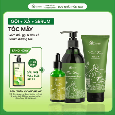 Bộ Chăm Sóc Tóc Mây Cao Cấp Giảm Rụng Tóc Thiên Nhiên Cỏ Mềm