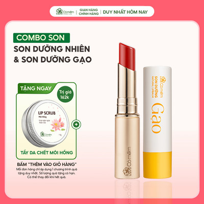 Bộ Đôi Son Dưỡng Giúp Dưỡng Ẩm Cải Thiện Khô Môi Nứt Nẻ Cỏ Mềm