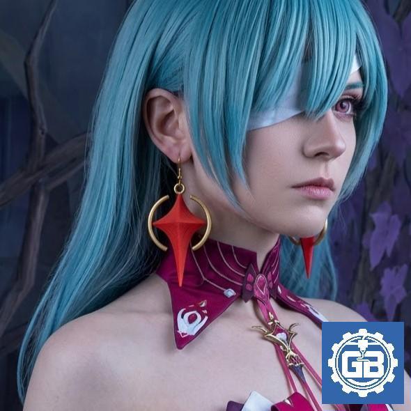 Khuyên tai cosplay Phrolova Wuthering Waves - Phrolova earring khuyên móc