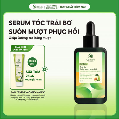 Serum Dưỡng Tóc Trái Bơ Suôn Mượt Phục Hồi Giúp Cải Thiện Xơ Rối Chẻ Ngọn Bảo Vệ Tối Đa Khỏi Nhiệt Và Tia UV Cỏ Mềm 30ml