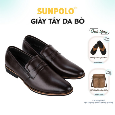 [ Xả kho ] Giày tây nam Da bò cao cấp SUNPOLO giày đi làm văn phòng, công sở SPH295