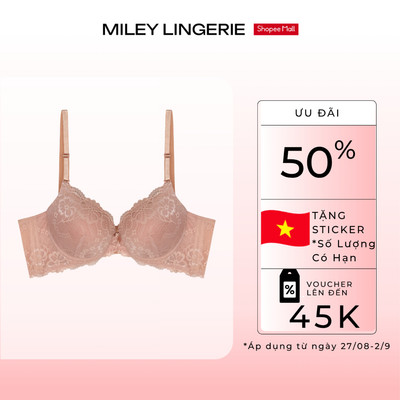 Áo Ngực Nữ Nâng Ngực Mút Dày 4mm Miley Lingerie Nâng Đỡ, Thoáng Khí  BRL001X3