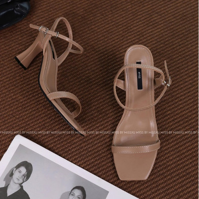Giày sandal nữ MYSS quai ngang 7cm thời trang - SD95