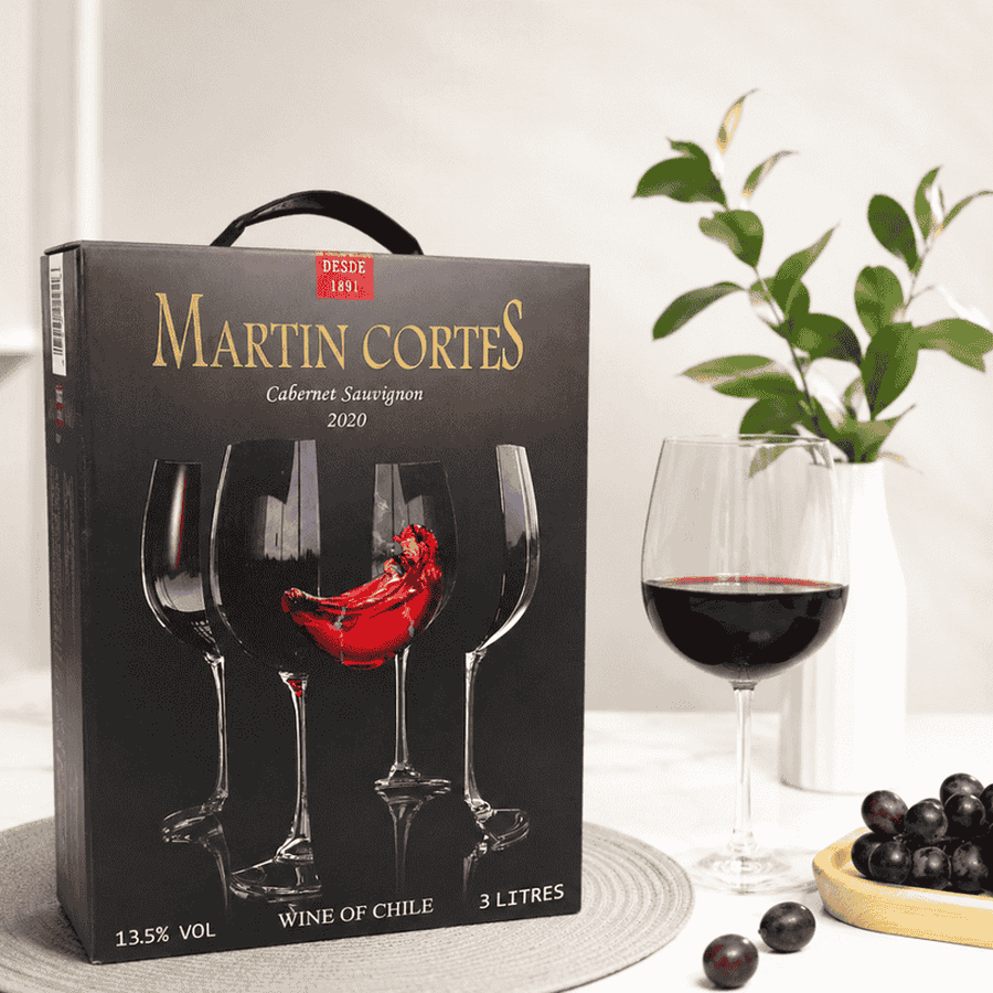 Rượu vang bịch Chile Martin Cortes 3 lít nhập khẩu