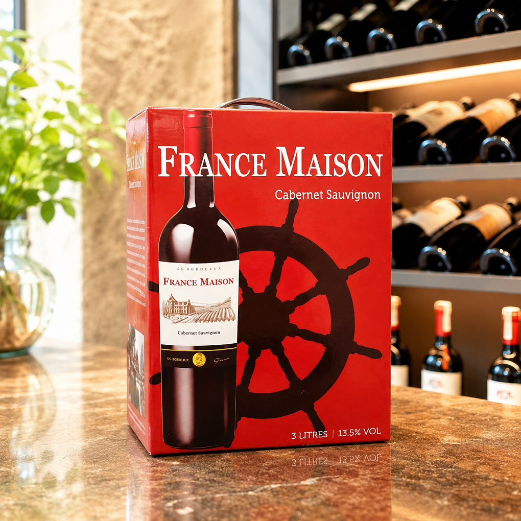 Rượu vang bịch France Maison 3 lít nhập khẩu Pháp