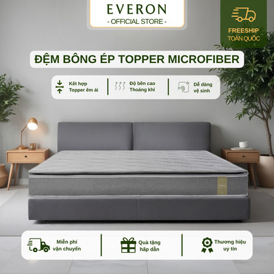 Đệm bông ép Everon foam mềm cao cấp TOP PLUS độ dày 20cm