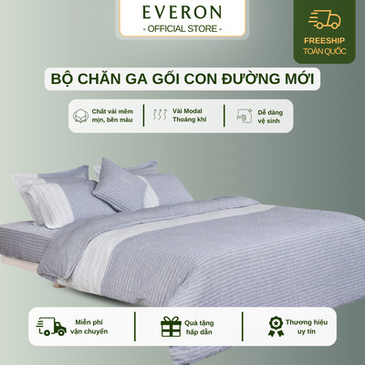Bộ chăn ga gối EVERON EPM25013 Con Đường Mới, chất liệu Modal (BST Chân Trời Mới)