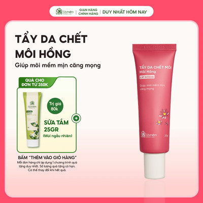 Tẩy Da Chết Môi Môi Hồng Cỏ Mềm 20gr