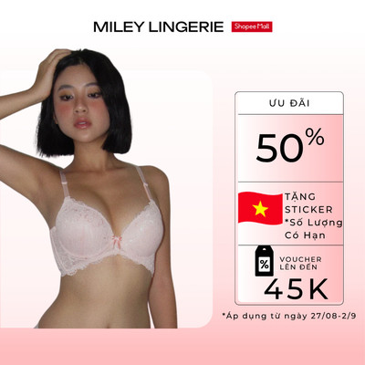 Áo Lót Nâng Ngực Mút Dày 4cm Màu Hồng Active Miley Lingerie - Mềm Mại, Thoáng Khí