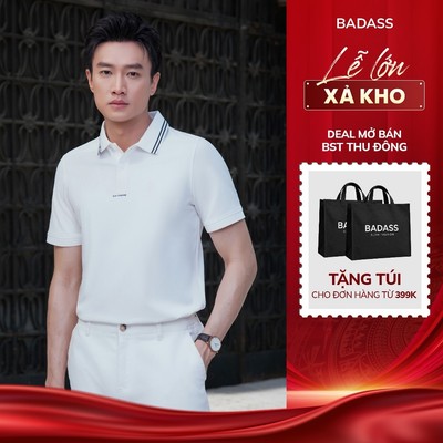 Áo Polo Nam BADASS Cooltouch Form Regular Co Giãn Mát Lạnh Thoáng Mát Áo Polo Cotton Polyester Cao Cấp - POHTK731