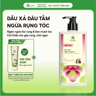Dầu Xả Dâu Tằm Ngừa Rụng Tóc Giúp Tóc Mềm Mượt Cải Thiện Tóc Gãy Rụng Chẻ Ngọn Cho Mái Tóc Chắc Khỏe Cỏ Mềm 350ml