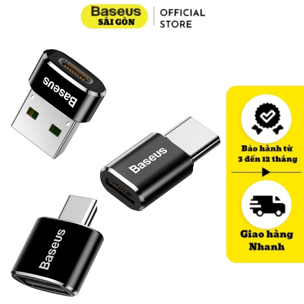 Đầu chuyển OTG Baseus Mini (3 phiên bản Type C to USB, USB to Type C và Micro to Type C)